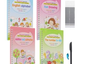 Kids Magic Practice Book (4 Books+1 Pen+1Grip+10 Refill)